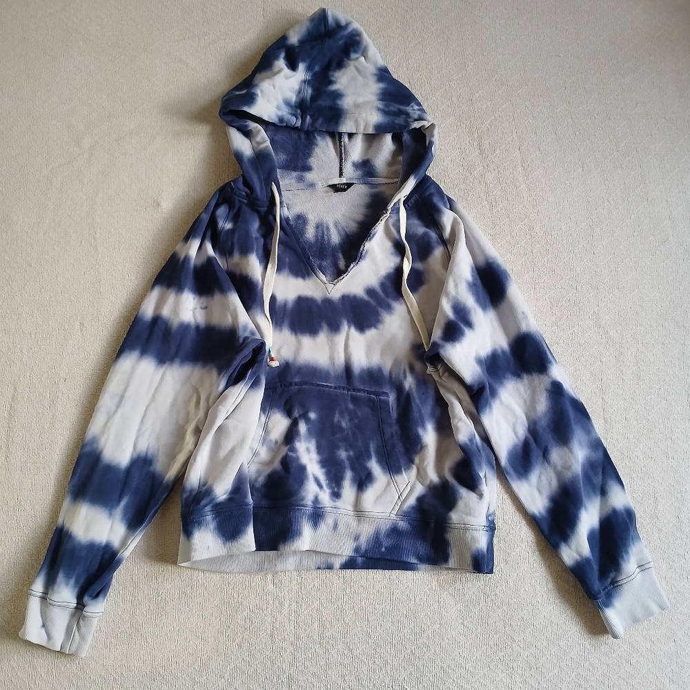 jcrew ♡ tie dye sweatshirt large cozy beachy cotton indie y2k collegiate